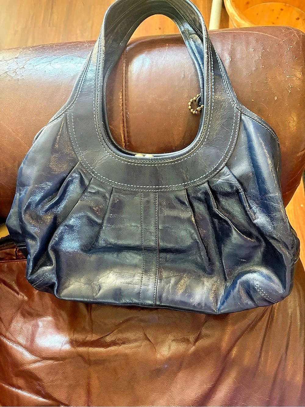 Coach Navy blue Leather Shoulder Bag